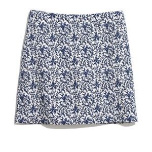 { Madewell } Blue Floral Toile Print Mini Skirt